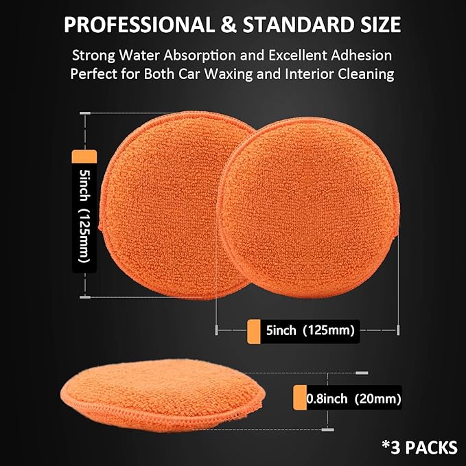 9Pcs Car Wash Detailing Kit Cleaning Kits,with Wash Mitt Wax Applicator Pad Tire Brush Sponge Microfiber Cleaning Cloths Glass Cleaning Cloth Car Cleaning Tools Kit for Interior, Exterior, Wheels