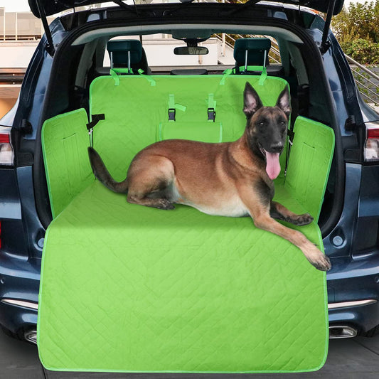 GURETER Trunk Cargo Liner for Dogs Waterproof Anti-Scratches Pet Cargo Liner Washable Non-Slip Trunk Cover Cargo Mat Travel Universal for Medium Small Car Truck SUV Fluorescent Green HCWLSGU4